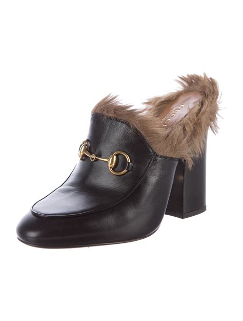 mules with fur gucci|gucci princetown mule with fur.